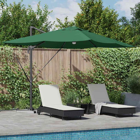 Vidaxl parasol groen 351 x 250 x 253 cm polyester en aluminium