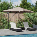 Vidaxl parasol taupe 351 x 250 x 253 cm polyester en aluminium
