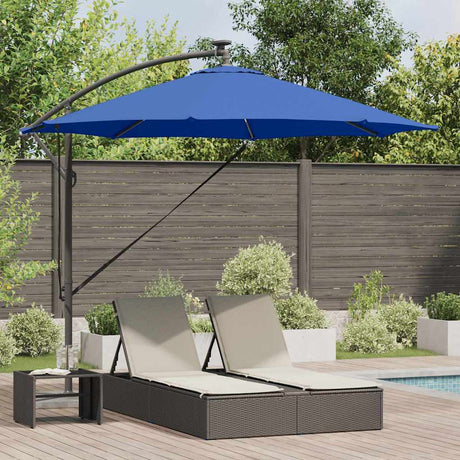 Vidaxl parasol azurblauw 294 x 294 x 248 cm polyester en aluminium