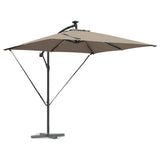 Vidaxl cantilever banana parasol taupe 249 x 249 x 250 cm