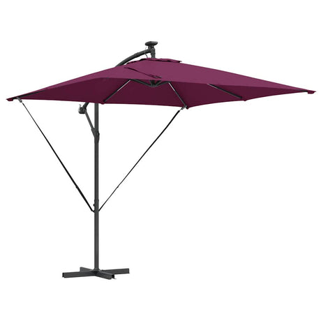 Vidaxl cantilever banana parasol bordeauxrood 249 x 249 x 250 cm