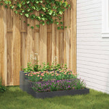 Vidaxl tuin bloempot antraciet 90 x 90 x 35 cm koudgewalst staal