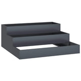 Vidaxl tuin bloempot antraciet 90 x 90 x 35 cm koudgewalst staal