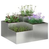Vidaxl tuin bloempot zilver 80 x 80 x 48 cm gegalvaniseerd staal