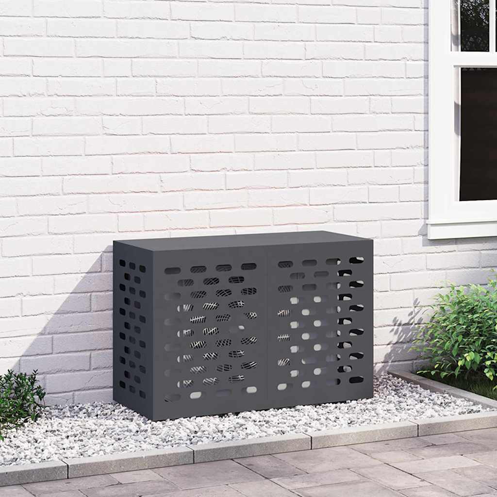 Vidaxl airconditioner hoes antraciet 90 x 40 x 60 cm staal
