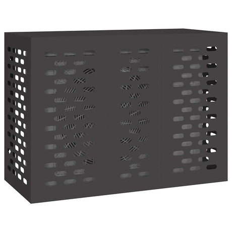 Vidaxl airconditioner hoes zwart 110 x 50 x 80 cm staal