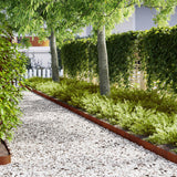 Vidaxl tuinrand 50 pcs bruin 100 x 0.05 x 20 cm cortenstaal