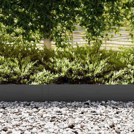 Vidaxl tuinrand 10 pcs zwart 100 x 0.05 x 20 cm koudgewalst staal