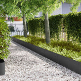 Vidaxl tuinrand 10 pcs zwart 100 x 0.05 x 20 cm koudgewalst staal