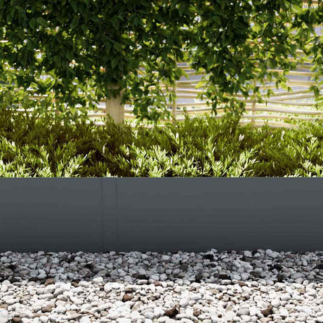 Vidaxl tuinrand 20 pcs antraciet 100 x 0.05 x 20 cm koudgewalst staal