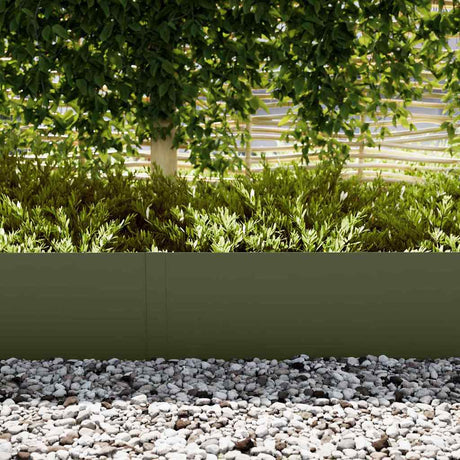 Vidaxl tuinrand 20 pcs olijf groen 100 x 0.05 x 20 cm