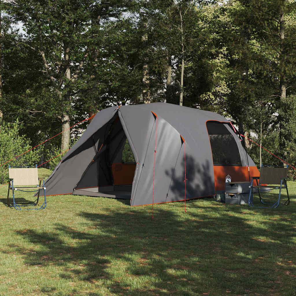 Vidaxl koepeltent met dak grijs en oranje 500 x 314 x 206 cm