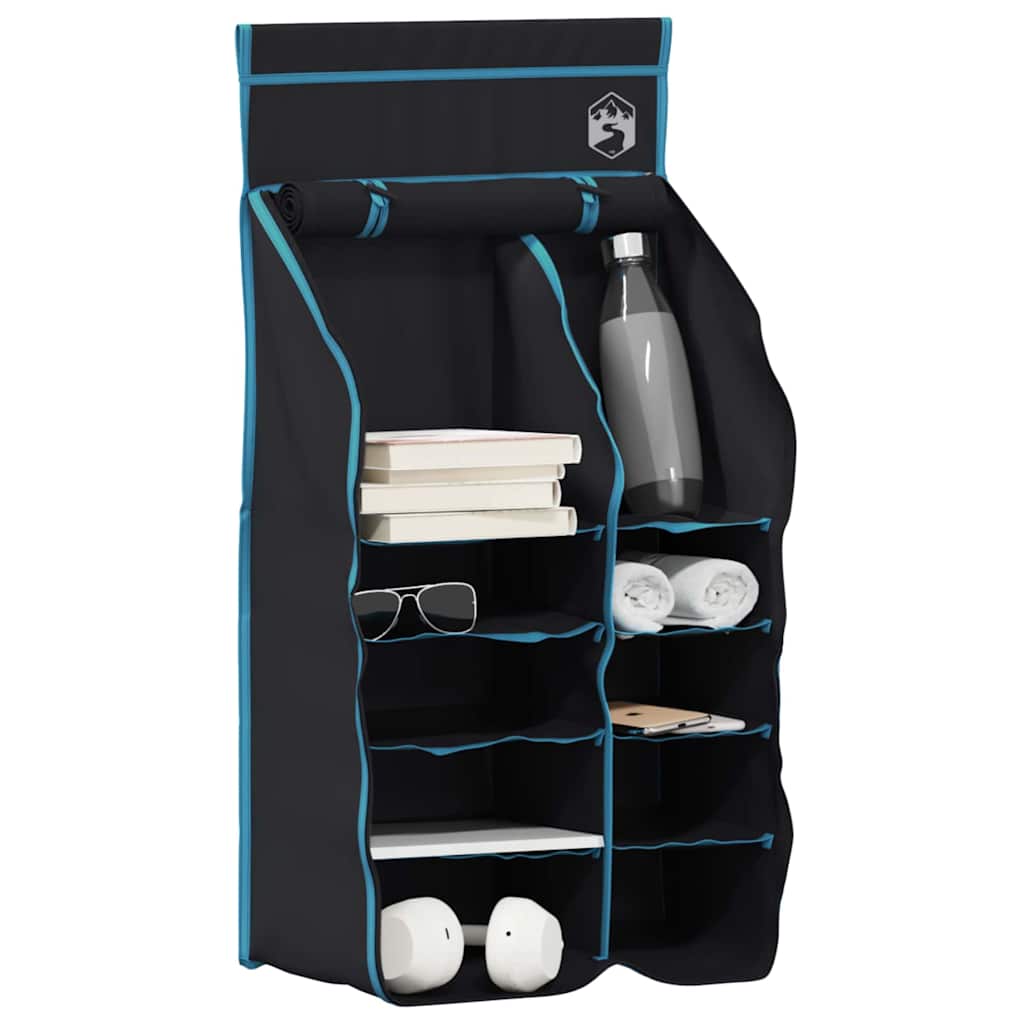 Vidaxl hangende tent organizer 10 vakken zwart 40,5 x 25 x 80 cm