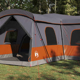 Vidaxl tent met dak met opslag grijs en oranje 680 x 510 x 210 cm
