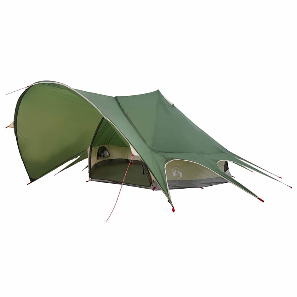 Vidaxl teepee tent met dak groen en grijs 600 x 600 x 347 cm