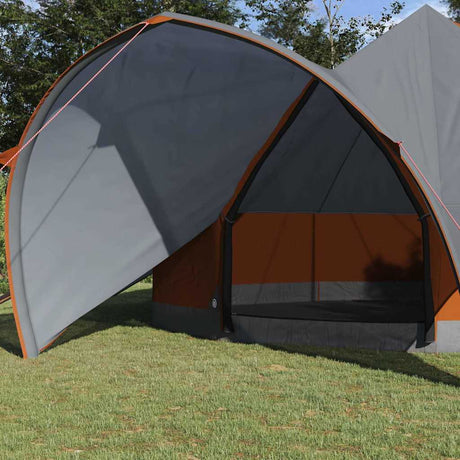 Vidaxl teepee tent met dak grijs en oranje 600 x 600 x 347 cm