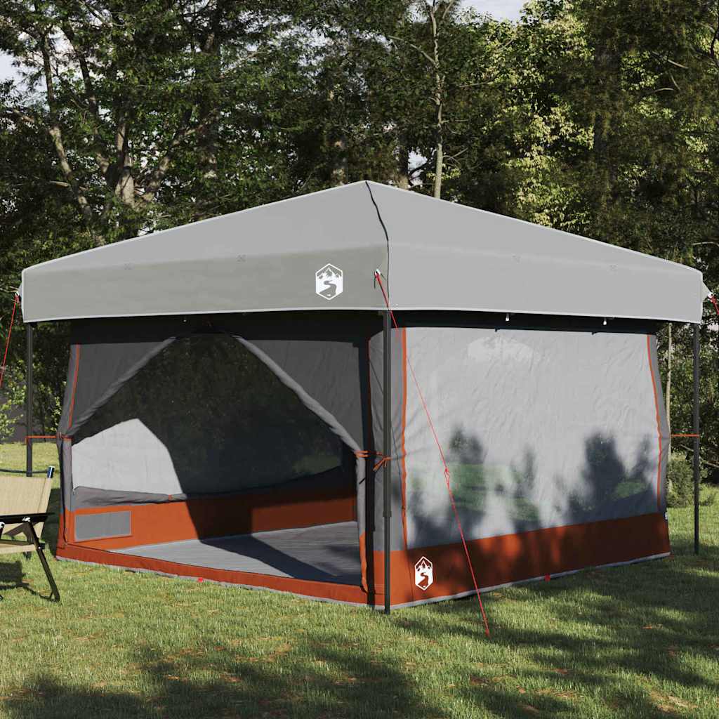 Vidaxl binnentent met dak grijs en oranje 300 x 300 x 250 cm