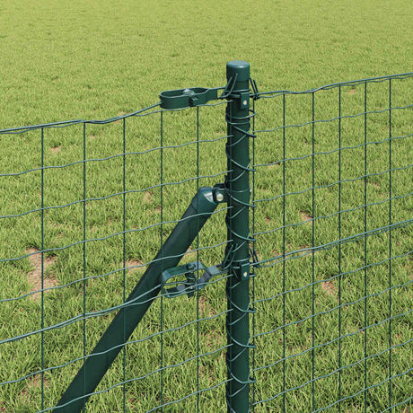Vidaxl afrasteringspaal 7 pcs groen staal