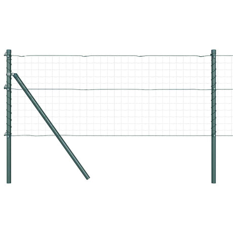 Vidaxl afrasteringspaal 7 pcs groen staal