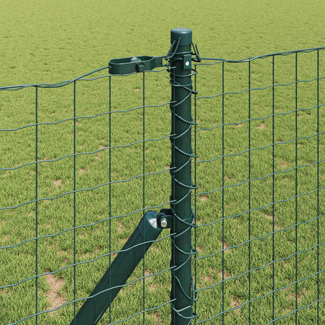 Vidaxl afrasteringspaal 7 pcs groen staal
