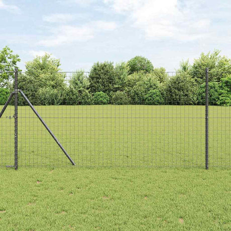 Vidaxl afrasteringspaal 13 pcs grijs staal