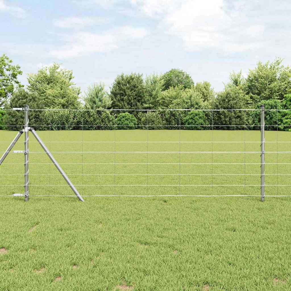 Vidaxl weidehekwerk zilver 100 x 0,8 m gegalvaniseerd staal