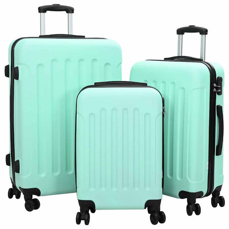 Vidaxl koffer met slot 3 pcs mintgroen 50 x 31 x 78 cm abs kunststof