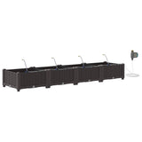 Vidaxl tuin bloempot 4 pcs bruin staal