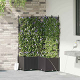 Vidaxl tuin bloempot 3 pcs zwart staal