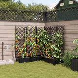 Vidaxl tuin bloempot 5 pcs zwart staal