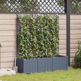 Vidaxl tuin bloempot 3 pcs licht grijs 120 x 40 x 143 cm staal