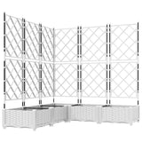 Vidaxl tuin bloempot 5 pcs wit 120 x 120 x 125,5 cm staal