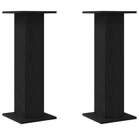 Vidaxl luidspreker standaards 2 pcs zwart eiken 30 x 30 x 80 cm