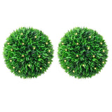 Vidaxl kunstbuxusballen met led-verlichting 2 st 38 cm groen