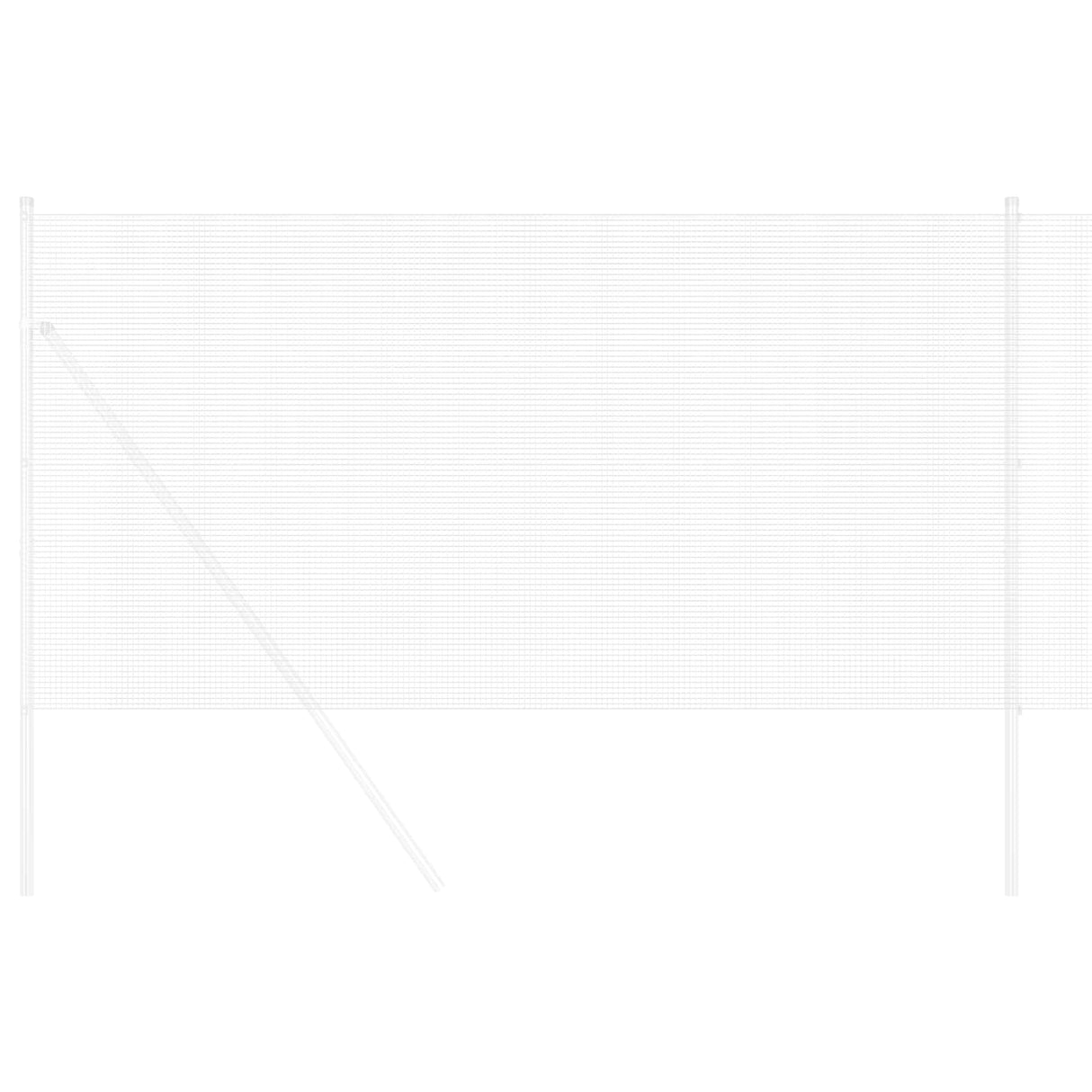 Vidaxl gelaste draadhek zilver 0.4 x 25 m