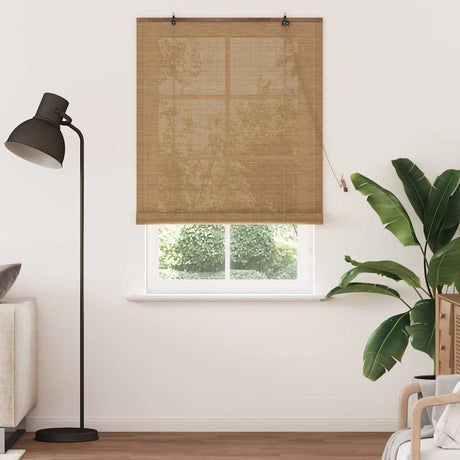 Vidaxl rolgordijn met gordijnen bruin 120 x 220 cm bamboe