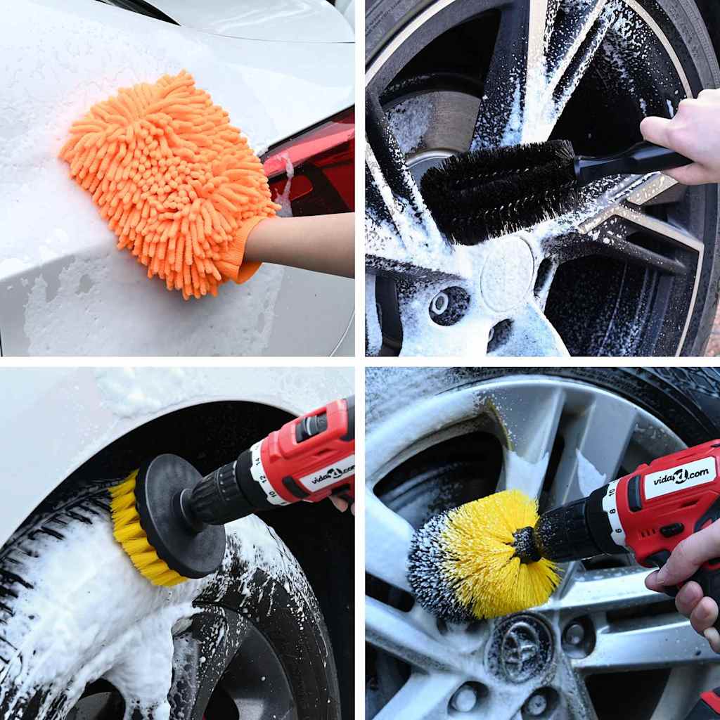 Vidaxl auto borstelset multikleur poly rattan