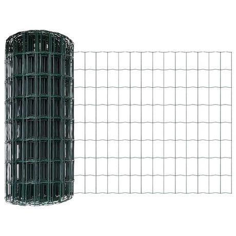 Vidaxl euro hek groen 0,6 x 25 m pvc-gecoat ijzer