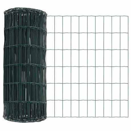 Vidaxl euro hek groen 0,4 x 25 m pvc-gecoat ijzer