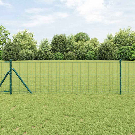 Vidaxl euro hek groen 0,6 x 50 m pvc-gecoat ijzer