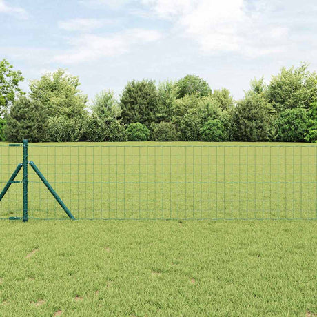 Vidaxl euro hek groen 0,4 x 10 m pvc-gecoat ijzer