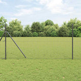 Vidaxl euro hek grijs 1 x 10 m pvc-gecoat ijzer