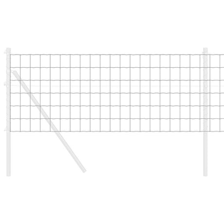 Vidaxl euro hek grijs 0.8 x 10 m pvc-gecoat ijzer
