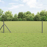 Vidaxl euro hek grijs 0,4 x 25 m pvc-gecoat ijzer
