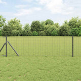 Vidaxl euro hek grijs 0,4 x 50 m pvc-gecoat ijzer