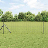 Vidaxl euro hek grijs 0,6 x 50 m pvc-gecoat ijzer