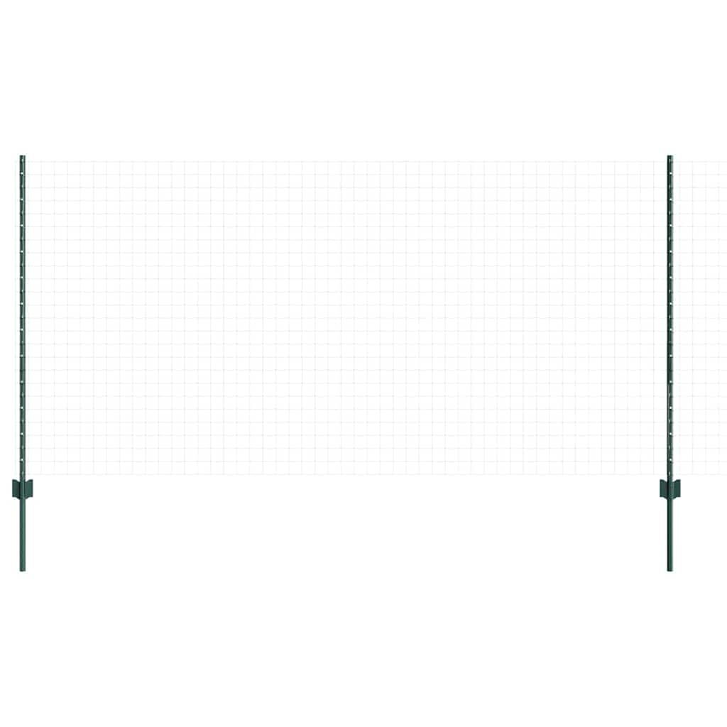 Vidaxl afrasteringspaal 22 pcs groen 160 cm staal