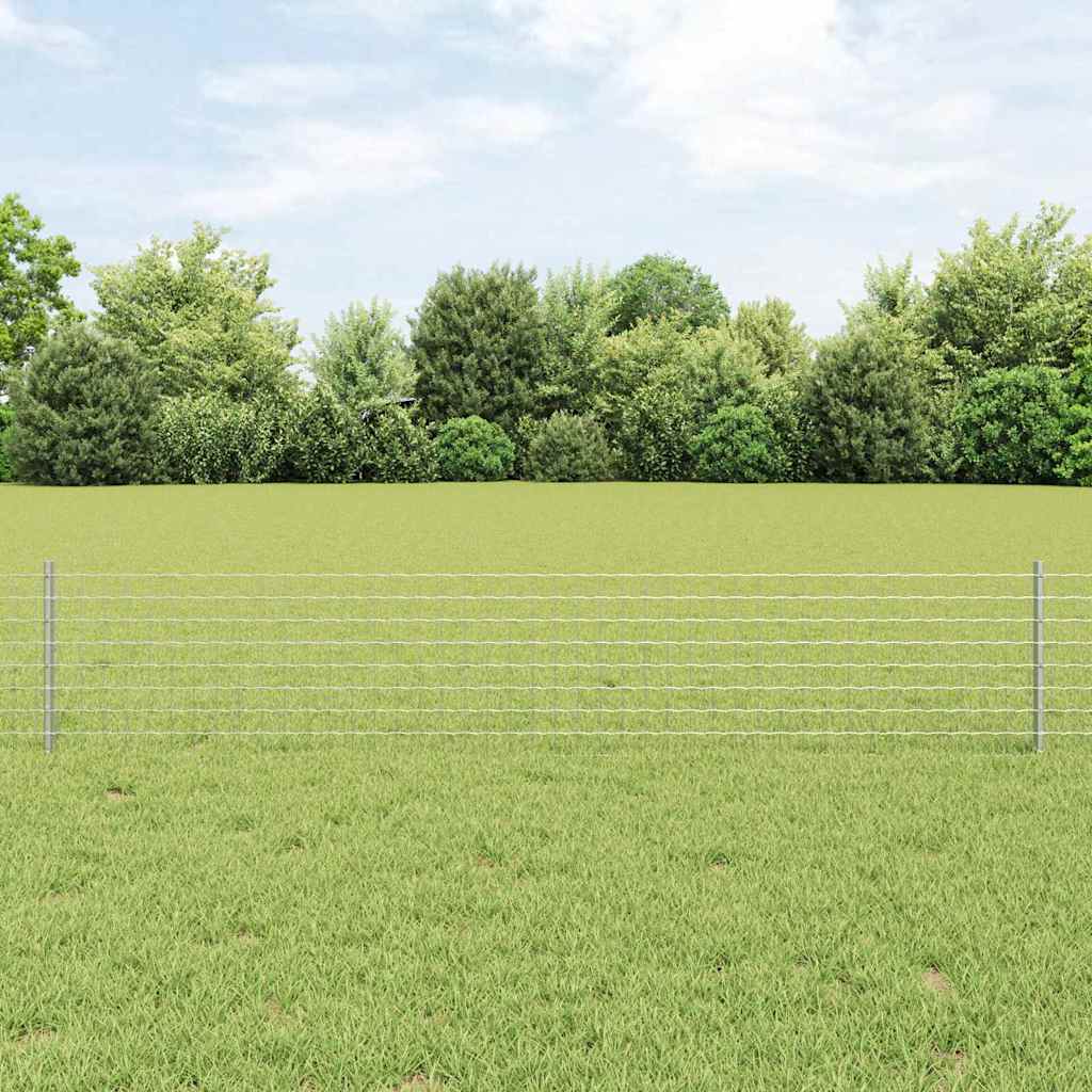 Vidaxl afrasteringspaal 22 pcs zilver 80 cm staal