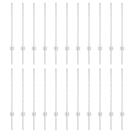 Vidaxl afrasteringspaal 22 pcs zilver 120 cm staal