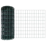 Vidaxl hek met paal groen 0,4 x 10 m staal en pvc